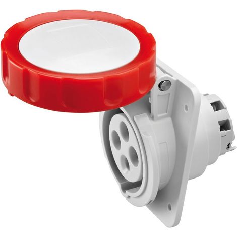 10 Grad IP67 3P+E 16A 380-415V Rot Schraubverdrahtung Feste Einbaubuchse (1/2)
