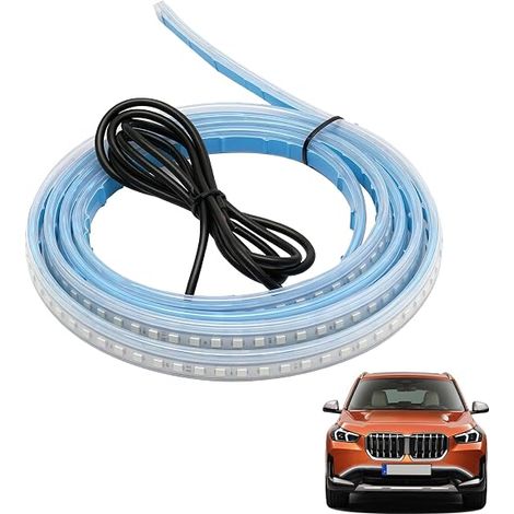 Bande lumineuse LED extérieure pour voiture - Feux diurnes étanches de 180 cm avec éclairage 12V et effet balayage dynamique, adaptée aux capots, SUV et autres véhicules, lumineuse et durable (1/5)