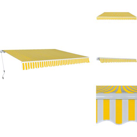 Markisen - Living Gelenkarmmarkise 400 cm Gelb/Weiß (1/5)