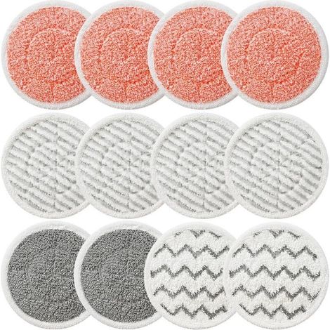XKITP7000 – Lot de 12 lingettes de rechange pour balais vapeur Shark séries S7001, S8201, S8001, S7201, S7000, S7000AMZ et S7001TGT – Balai vapeur tout-en-un avec lingettes de nettoyage, modèle (1/4)