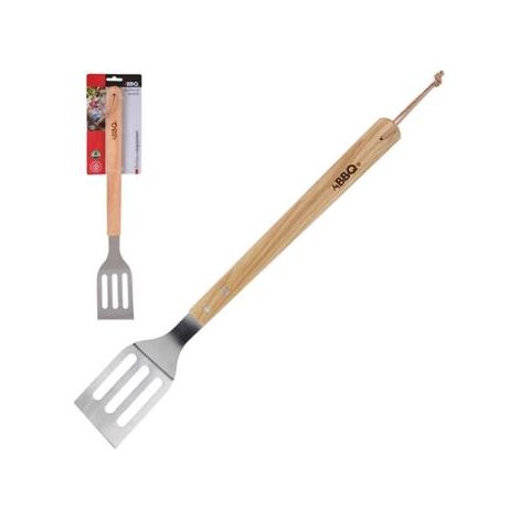 SPATOLA 46CM CON MANICO IN LEGNO PER BBQ