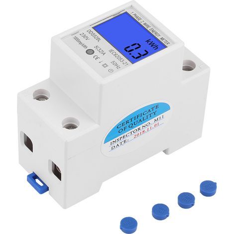 5-32A 230V 50Hz LCD Backlight Single Phase Energy Meter Watt KWh Meter DIN Rail Mounting (1/5)