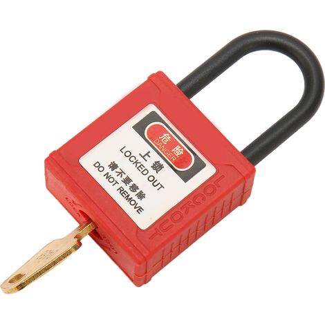 Cadenas de sécurité anti-poussière isolant pour poutres industrielles en acier, avec 1 clé pour l'industrie (1/5)