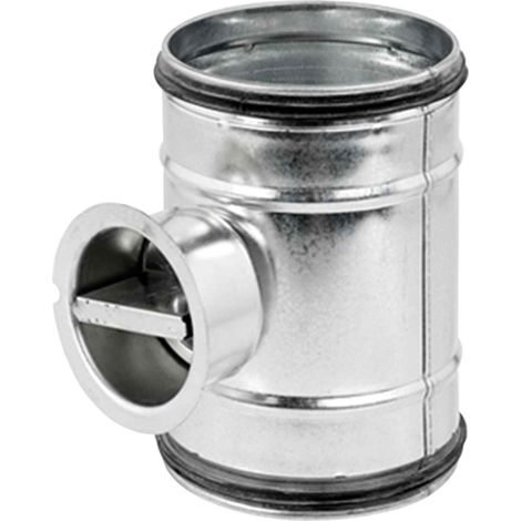 Registre manuel en acier galva, volet en tôle pleine, à joints, raccord D 630 mm S&P (UNELVENT) 866681