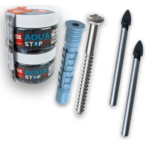 TOX Chevilles polyvalentes Aqua Stop Pro 62 pièces 6x38/8x50 mm + Vis en boîte ronde Cond. : 62 (1/4)