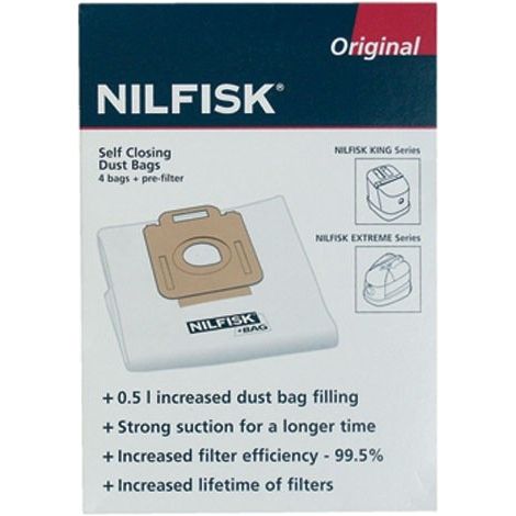 Scatola di 4 sacchetti igiene + pre filtri EXTREME/KING originali - Aspirapolvere - NILFISK - 1557163662894522326