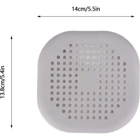 [Desagüe de suelo de plástico] + Filtro antiolor para baño y cocina + TPR + Gris 14 x 13,8 cm con ventosa de montaje (1/5)