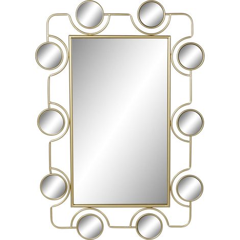 Miroir élégance dorée pour déco chic contemporaine - Doré intense et noir élégant (1/3)