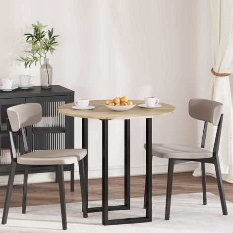 Plateau de table rond Ø 80 cm en bois d’ingénierie chêne sonoma 1,5 cm - PANGIVO (1/5)