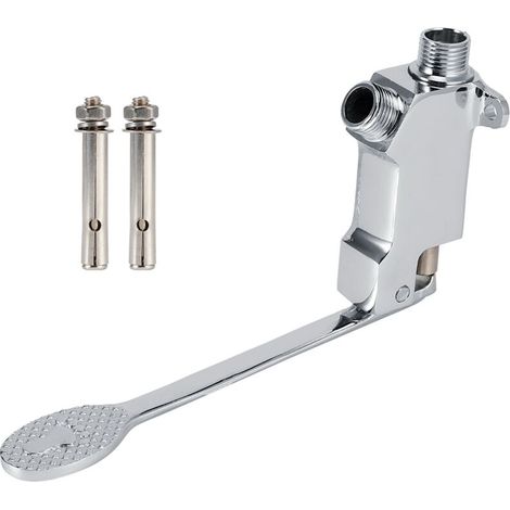 Copper Foot Pedal Tap with G1/2 Thread, Foot Pedal Tap Accessory for Bathroom Sink Tap (1/5)