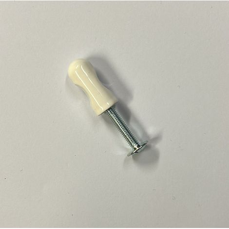 ORECA - POMOLO IN ABS LACCATO BIANCO 10X23MM
