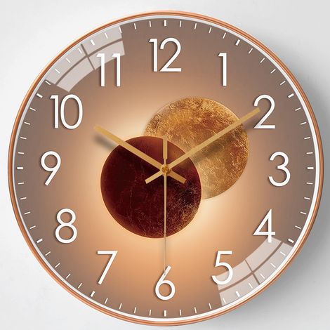 Horloge murale digitale 30 cm or rose, 1 pièce, design moderne, affichage numérique, mouvement silencieux, décoration intérieure (1/5)