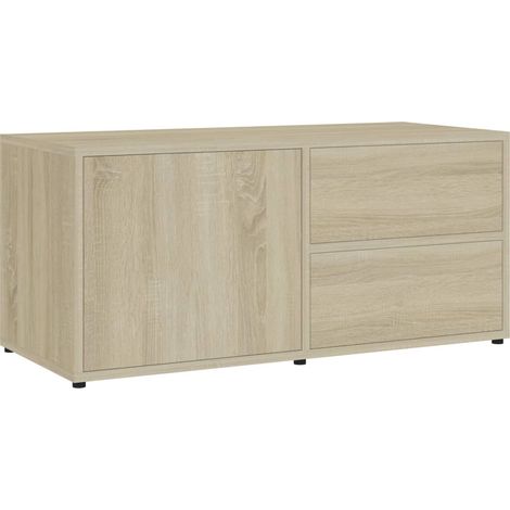 Mueble para TV madera contrachapada color roble 80x34x36 cm vidaXL