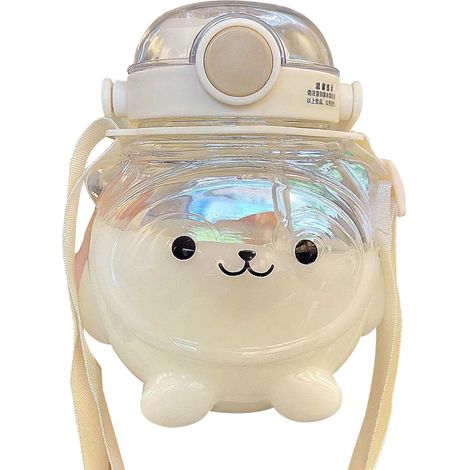 Gourde - 1 L - Pour Sport Et Bureau - Avec Dragonne Et Poignée - En Plastique Écologique - 1 Pièce