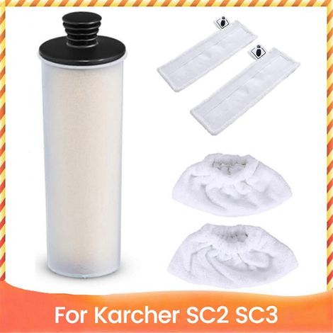 Ensemble de 5 cartouches de détartrage et lingettes de nettoyage pour nettoyeur vapeur Karcher séries SC2 et SC3 (1/5)