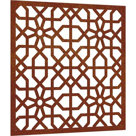 Décoration murale jardin 55x55 cm acier corten design mauresque (1/5)