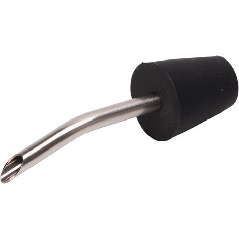Bec verseur en silicone pour théière, accessoire de cuisine en acier inoxydable avec brosse pour randonnée et camping, noir (1/5)