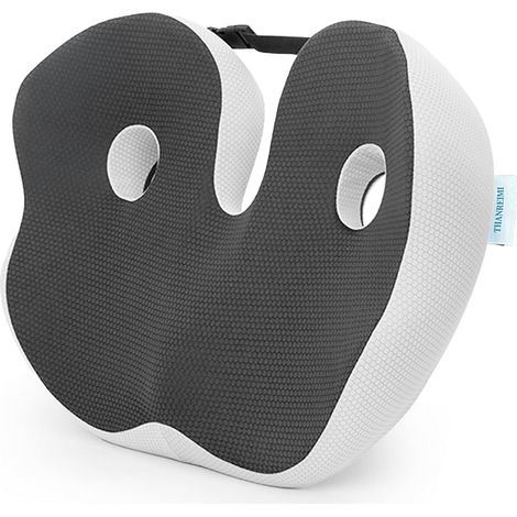 Coussin en mousse à mémoire de forme – Coussin de siège, oreiller de soulagement des douleurs au coccyx pour voiture, coussin d'assise, confort pour les personnes sédentaires