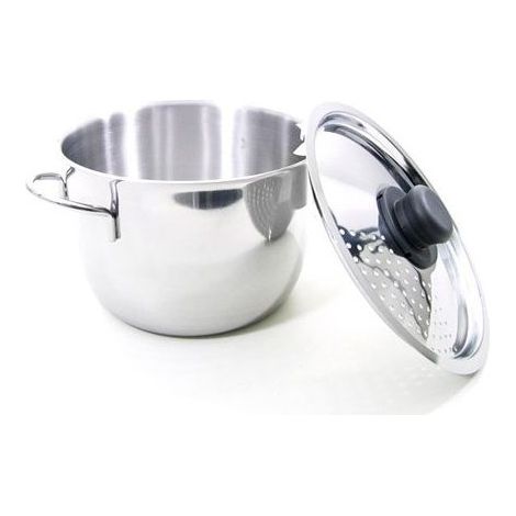 Cuoci e scola in acciaio Inox - Induzione - cm 22