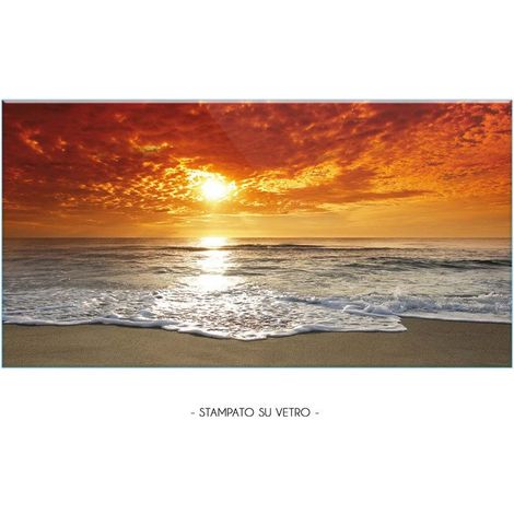 Lupia - Quadro Moderno Stampa su Vetro Temperato GLASS L'IMMENSO  Alta Definizione e Lucentezza di Colori  Design Elegante per Soggiorno, Camera, Ufficio  Facile da Appendere, 73x139 cm, Vetro (1/4)