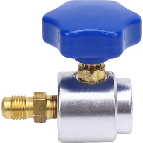 Ersatzventil für R134A-Kältemittelschläuche mit 1/4 Zoll und 1/2 Zoll Durchmesser, selbstabdichtende Kältemittelöffnung aus Metall. (1/5)