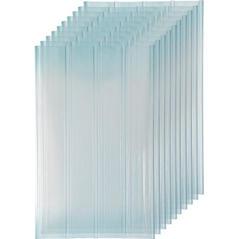 Wolketon Placa de cubierta, ondulada, transparente, poliéster reforzado con fibra de vidrio, 90 x 160 cm, espesor 2 mm, 10 unidades