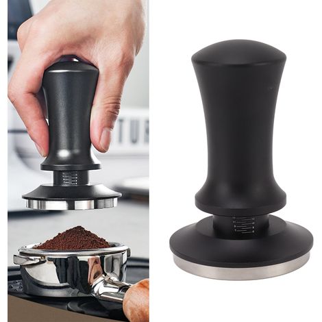 Espressotamper aus Edelstahl mit konstantem Druck und graduiertem Tamperhammer, 58 mm. (1/5)