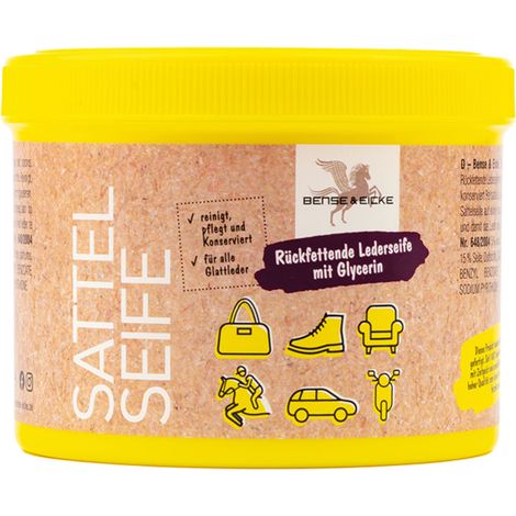 B & E Sattelseife mit Schwamm - 500 ml