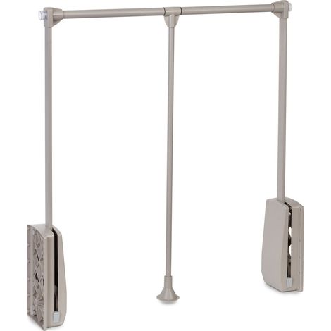 Emuca Kleiderlift für Garderoben Hang, 830 - 1150, Bemalte Steinfarbe, Stahl und Kunststoff