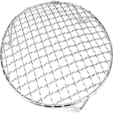 Grille de barbecue ronde en acier inoxydable à rainures croisées-idéale pour le refroidissement et la cuisson,le camping,les pique (1/5)
