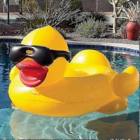 Bouée gonflable canard 2026, 200 cm, matelas gonflable géant pour baignoire, bain de soleil, chaise longue pour piscine, pour enfants et adultes, lit de piscine extérieur, radeau pour bronzer, plage, (1/5)