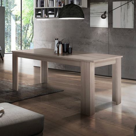 Mesa de comedor diseño extensible 160-210 x 90 cm madera olmo Jesi Pearl (1/5)