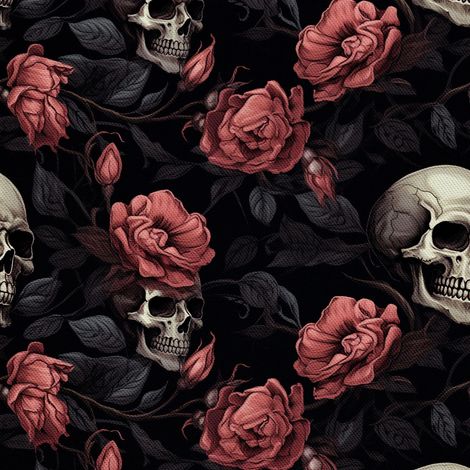 Tela Oxford decorativa para exteriores - Motivo de calavera I DX4705 (1/5)