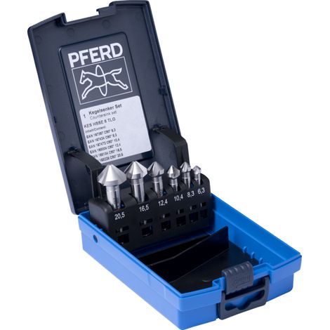 PFERD TOOLS HSSE-Kegelsenker-Set 6-tlg. DIN 335 C 90° Ausführung Co5 (1/4)