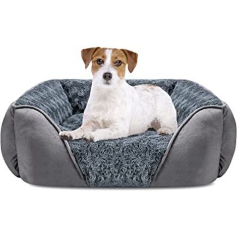 Mittelgroßer Hundekorb, waschbares Anti-Angst-Hundebett, weich, bequem, rutschfest für kleine und mittelgroße Hunde und Katzen, 63 x 53 x 20 cm
