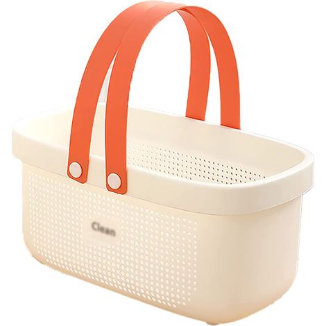 Boîte de rangement pour salle de bain – panier avec poignée pour ranger les produits cosmétiques
