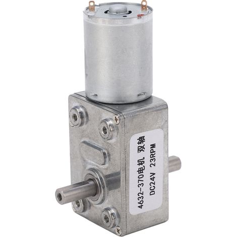 DC-Schneckengetriebemotor 4632 370 Aluminium Messing Doppelwelle Mini-Turbinen-Schneckenmotor für Elektrolüfter DC24V 23RPM (1/5)