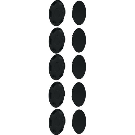 Cyclingcolors – Lot de 10 cache vis 35mm en plastique noir – Protection esthétique pour vis murales – Clipser facilement pour finition soignée (1/2)