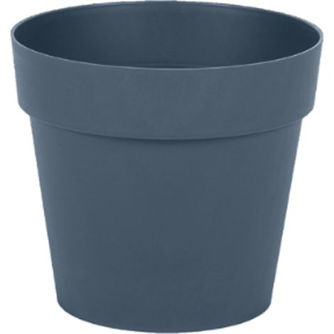 Pot de fleur Toscane Ø15 x 13,6 cm rond - 1,6 Litres - Bleu Jean - EDA
