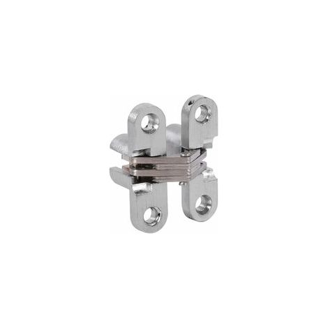 Charnière croisée cachée, charnière de porte pliante cachée en acier inoxydable, charnière de porte d'armoire invisible (43.7mm) (1/5)