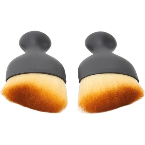 Brosse de Nettoyage Auto, Dépoussiéreur pour Bouches d'Aération et Interstices, Outil de Détail Intérieur, Jaune (1/5)