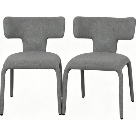 Chaises de salon, chaises de cuisine esthétiques, chaises de bureau à dossier courbé, fauteuils lounge (2 chaises de salle à manger) (1/5)