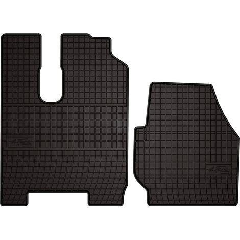 Tapis de sol en caoutchouc pour : Mercedes Actros MP4 à boîte automatique (2011-2019) - noirs, sur mesure (1/5)