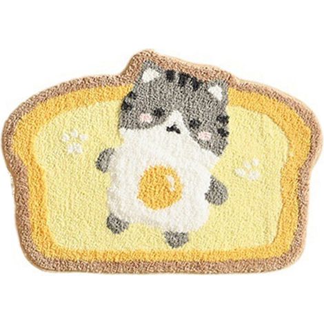 1 Tapis de sol, motif chaton, antidérapant, absorbant, salle de bain, 40x60 cm (1/5)