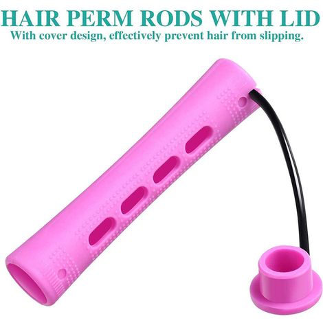 20 pièces rouleaux pour permanente plastique 5 tailles, outils coiffure frisure et mise en plis, baguettes de curling professionnelles (1/5)