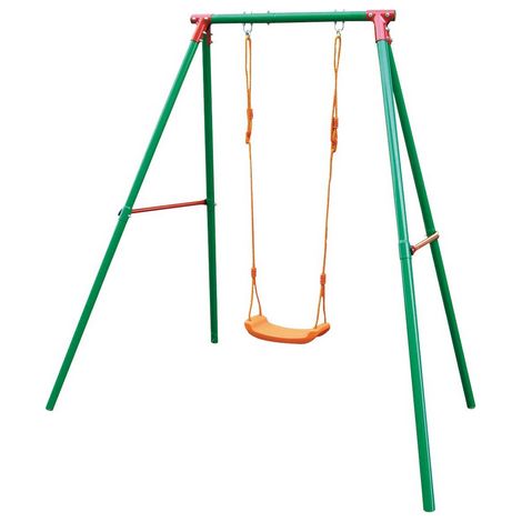 Altalena da giardino acciaio 1 tiro per bambini 3 - 10 anni con seduta semplice - Salone (1/3)