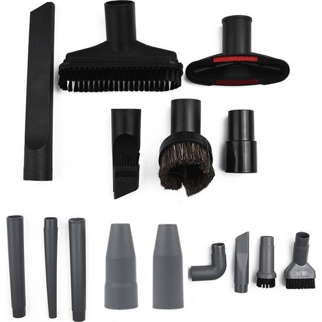 Ensemble de 15 accessoires pour aspirateur, comprenant des embouts, des embouts plats et un ensemble de brosses de nettoyage pour aspirateur de 32 mm/35 mm. (1/5)