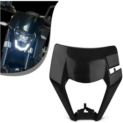 Motorcycle Headlight Plate for 125 150 250 300 350 450 500 EXC XCW EXC-F 2017 2018 Dirt Bike Enduro Motocross Supermoto - Black (1/5)