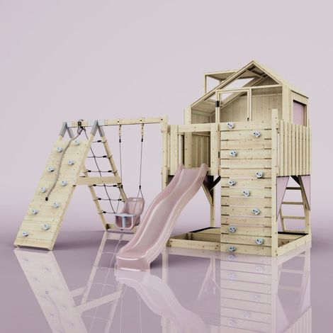 Aire de jeux PolarPlay Anika Rosa 414 x 399 cm Balançoire bébé