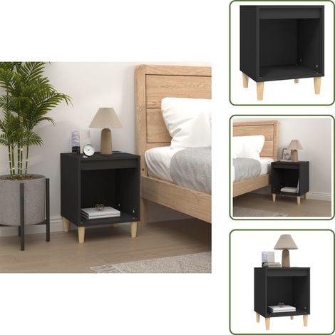 Table de chevet Noir 40x35x50 cm Bois d’ingénierie - Table De Chevet - Meuble De Chambre - Commode - Armoire Latéral - Mobilier Moderne (1/5)